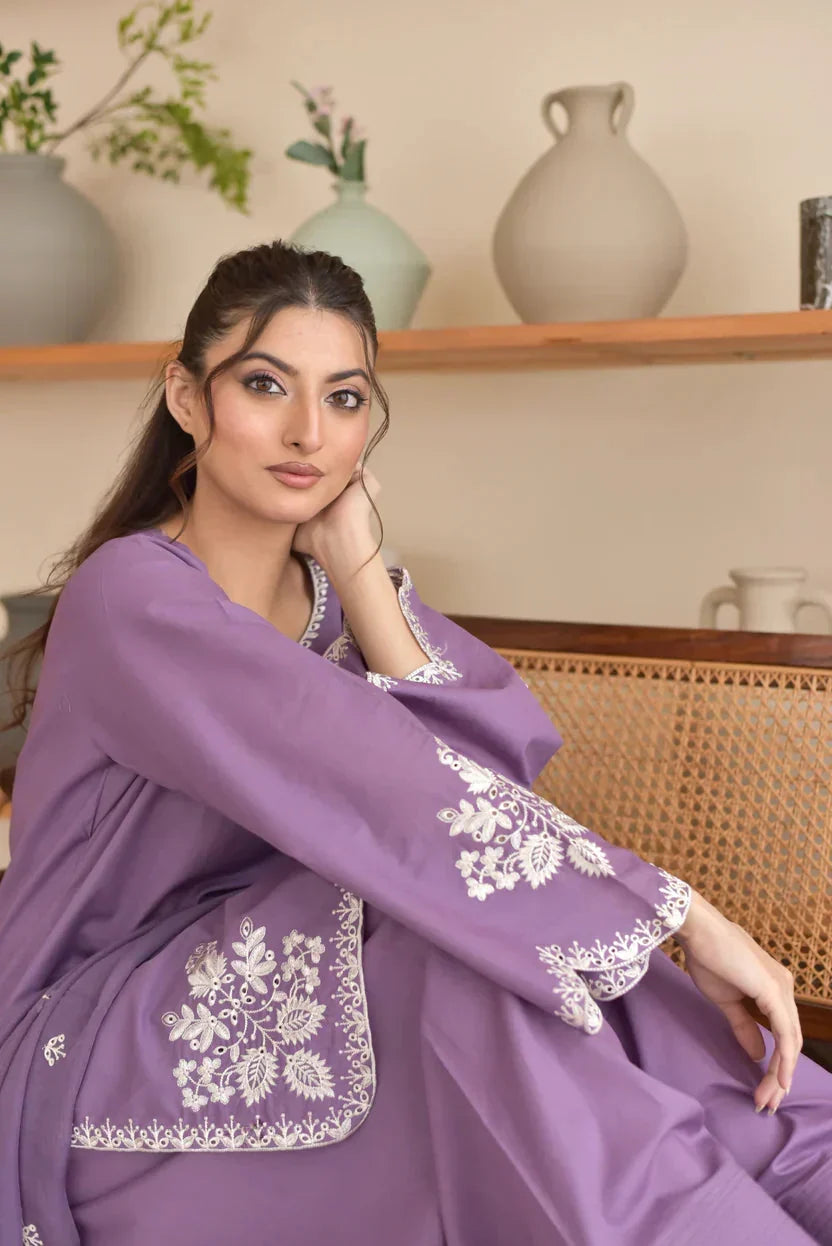 Lavender cotton 3-piece by NAAZPOSH