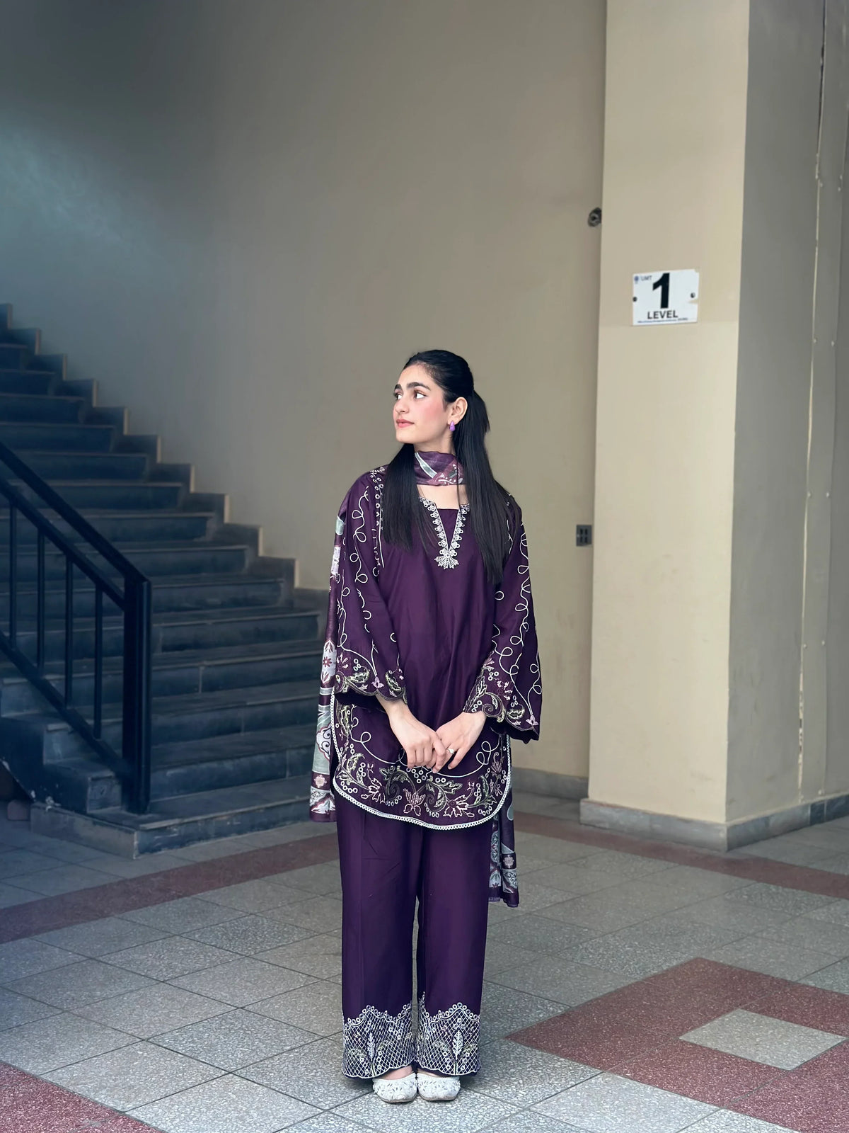 Sawera embroidered lawn 3-piece by NAAZPOSH
