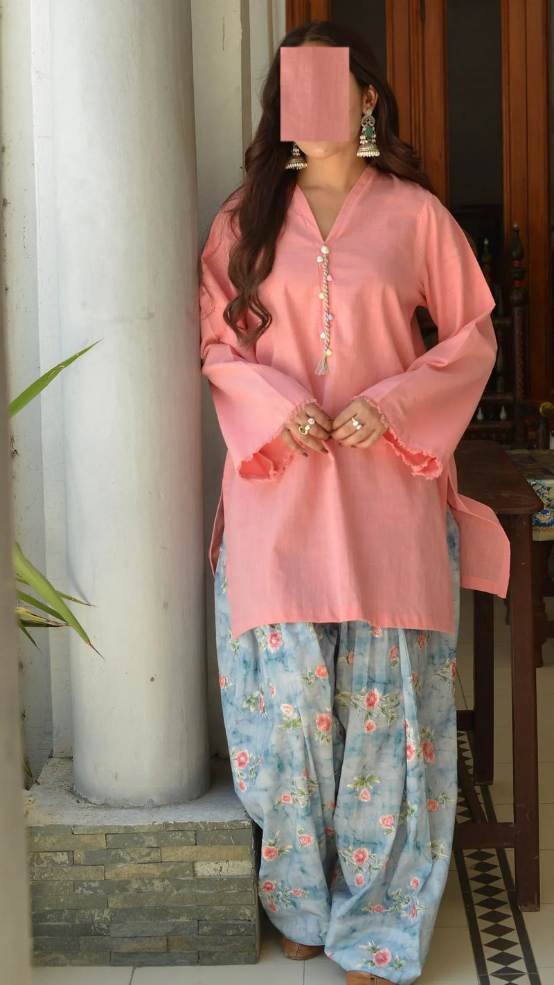 Pink Bloom | Printed Cotton 2-Piece