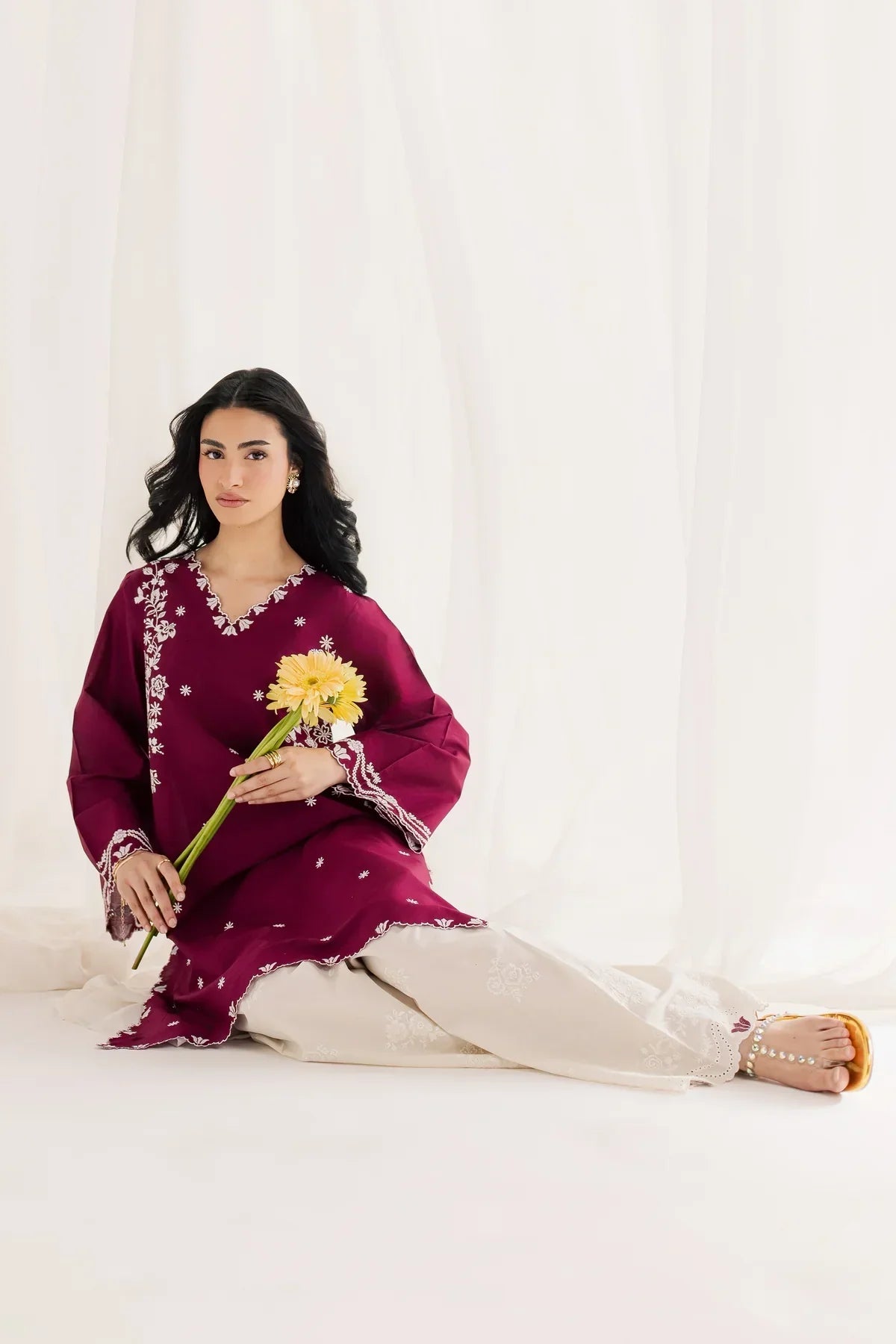 Alicaa embroidered cotton 2-piece by NAAZPOSH