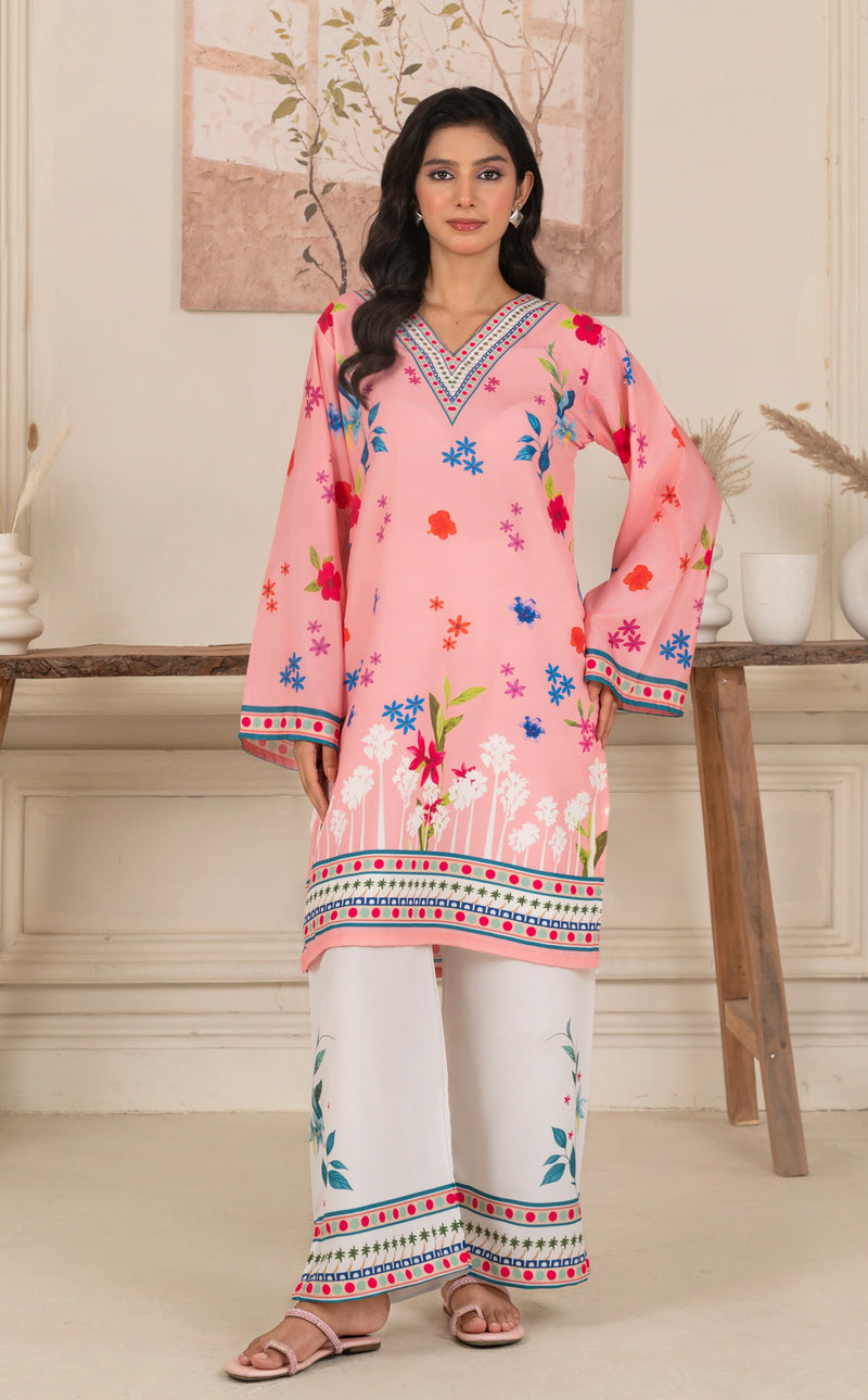 Pinky Floral | Silky Lawn 2-Piece