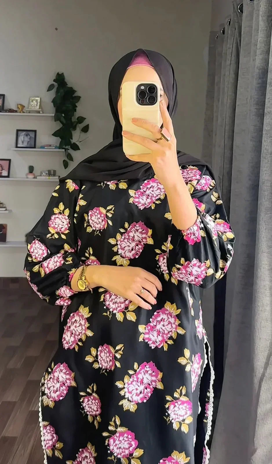 Gulab printed linen 2-piece by NAAZPOSH