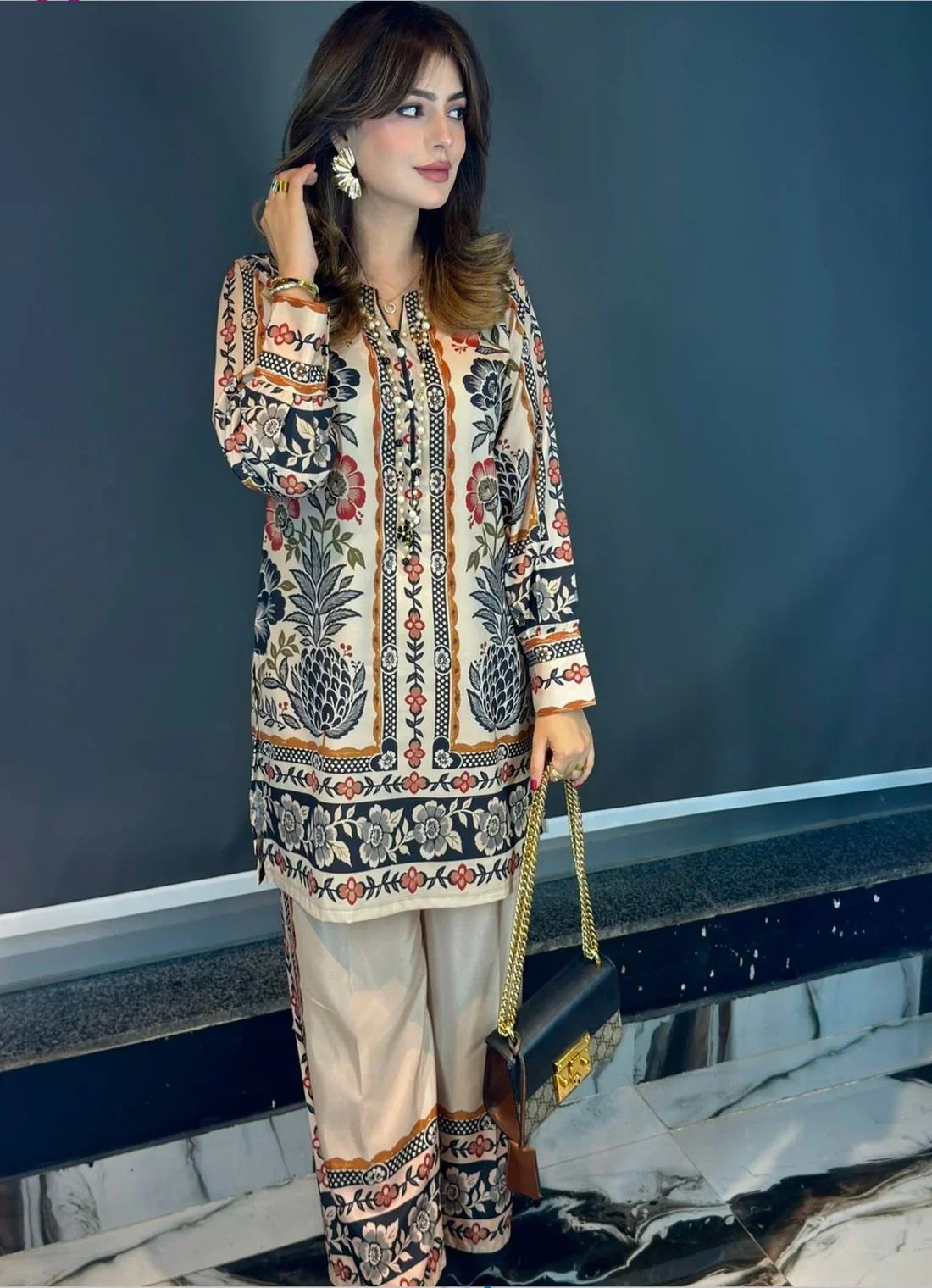 Minaal printed silk 2-piece by NAAZPOSH
