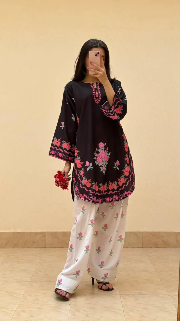 Tulip | Printed Raw Silk 2-Piece