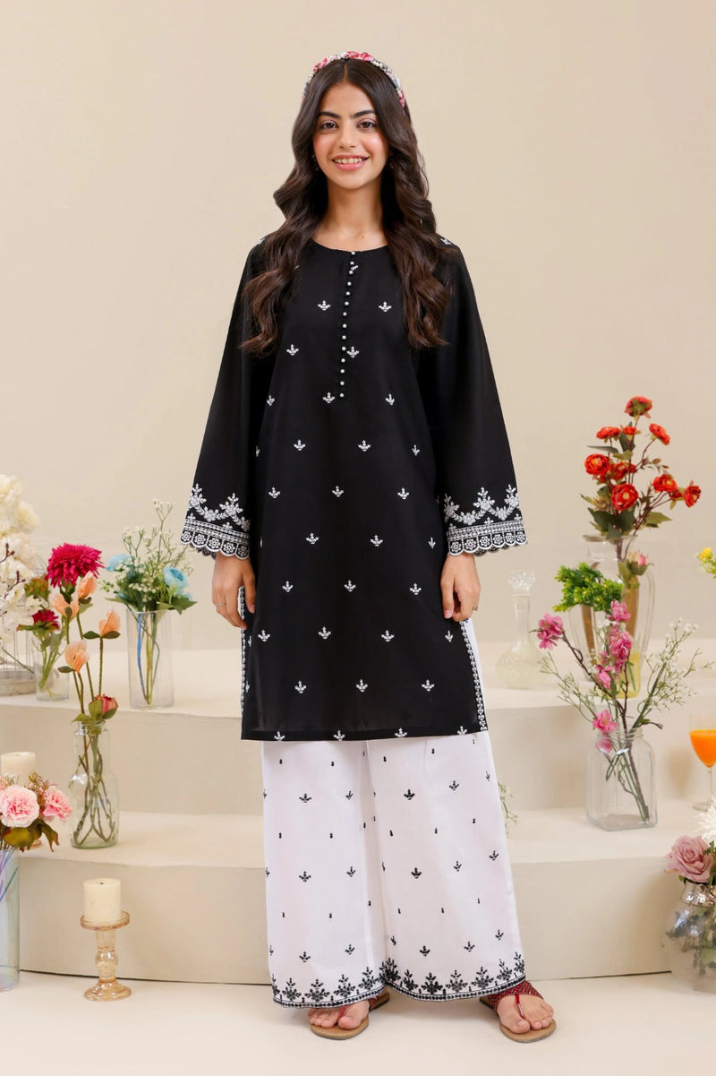 Black Blossom | Embroidered Lawn 2-Piece