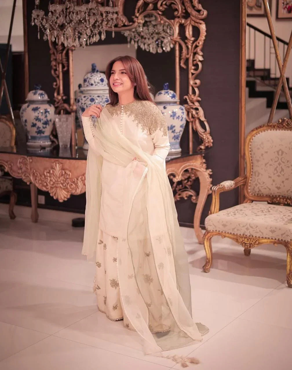 Casper embroidered cotton 3-piece by NAAZPOSH