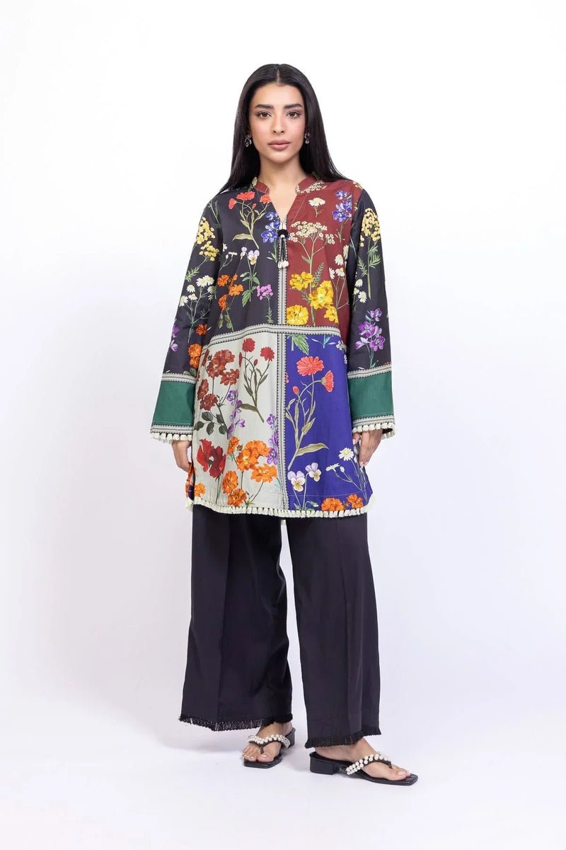 Bloom | Printed Silk Stitched Suit