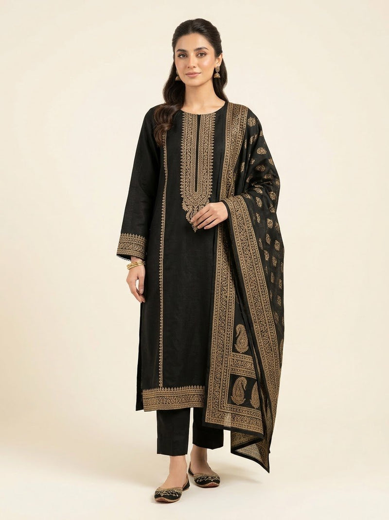 Rozina | Embroidered Linen 3-Piece